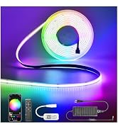 INDARUN 24V COB Led Strip Light 32.8ft 5760 LEDs 10mm Width, Smart RGB Led Strip Music Sync Color...