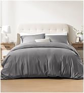 ACCURATEX Cooling Duvet Cover Set Queen Size - 100% Rayon Derived from Bamboo, Soft Cool Bedding ...