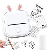 Memoking Mini Portable Printer - T02 Print Pods Mini Inkless Printer Pocket Thermal Sticker Print...