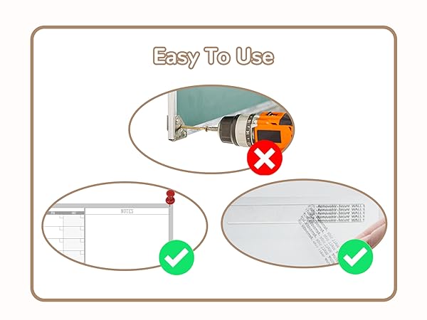 With the included mounting tapes or thumbtacks you can easily install the calendar on the wall.