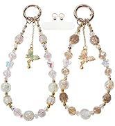 ANROFA Beaded Phone Charms Strap,Crystal Bracelet Wrist Lanyard,Cute Phone Key Chain,Phone Case A...