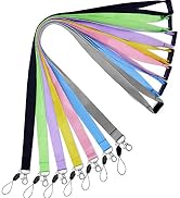YOUOWO Lanyard 7 PACK lanyards for keys ID badge holder Safety breakaway lanyard for card id hold...