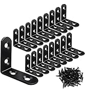 Vicuna R 18 Black L Brackets, Stainless Steel Corner Brace for Wood & Metal, Right Angle Bracket ...
