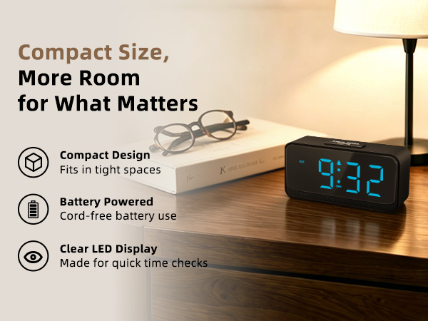 battery operated alarm clock