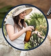 LiBa Amber Glass Spray Bottles 2 Pack, 16 oz Refillable Empty Spray Bottle for Cleaning, Essentia...