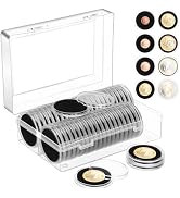 ENPOINT 46 Pack 41mm Coin Capsules Set, Coin Holders for Collectors with 8 Sizes Adjustable Foam ...