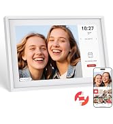 15.6 Inch WiFi Digital Photo Frame, Frameo Electronic Photo Frame with Smart Calendar Schedule Ma...