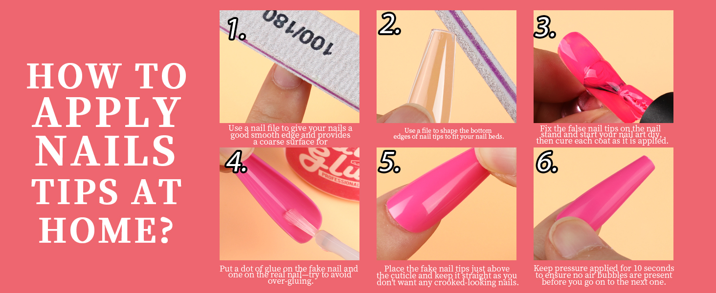 how to apply nail tips