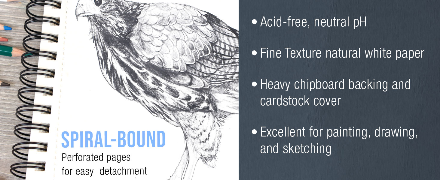 art supply journal premium heavyweight acidfree perforated durable smooth texture creative