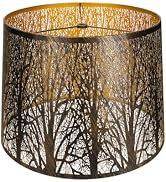Large Metal Lampshade Forest Etching Forest Lamp Shade Pattern 12'' Top × 14'' Bottom × 10" Heigh...