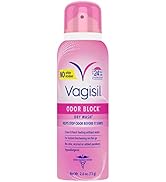 Vagisil Odor Block Dry Wash Spray for Feminine Hygiene, Gynecologist Tested, Hypoallergenic, 2.6 ...