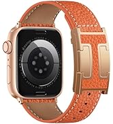 Adorve Leather Magnetic Watch Band for Apple Watch Bands Women 38mm 40mm 41mm 42mm 44mm 45mm 46mm...