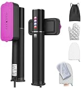 Travel Steamer For Clothes, 2-In-1 Portable Steam Iron, 1200W Output | Handheld Garment Steamer f...