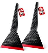NEWSHTOOL Professional Window Tint Squeegee, 2 PCS Long Handle PPF Squeegee Kit Triangle TPU Rubb...