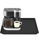 TOHONFOO Silicone Coffee Maker Mat with Lip, 19.7'' x 15'' Heavy Duty Coffee Maker Mat for Counte...