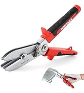 MAXPOWER Sheet Metal Crimper, 5-Blade Pipe Crimper- 9.8" Hand Crimper Hvac Tool for 24 Gauge Stee...