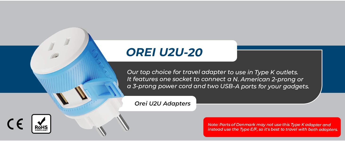 usa to denmark adapter