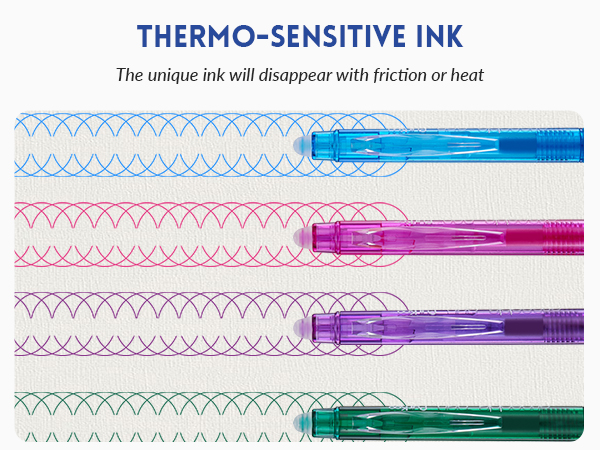 gel pens erasable
