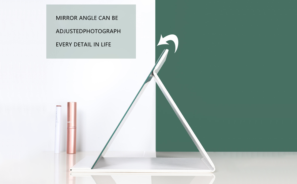 the mirror angle can be adjusted to adjust a photo.