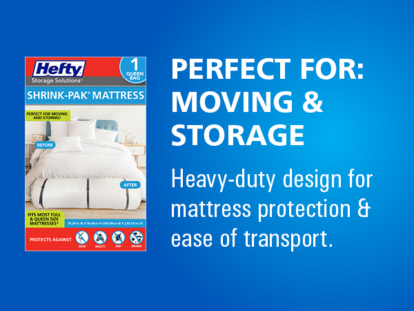 Mattress storage bag for moving and space-saving storage