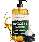 Cosmetasa Massage Oil for Sore Muscles with Roller Ball - Soothes Joints & Muscles with Arnica, L...