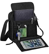 CAAORDKSO Small Canvas Messenger Bag Chest Bag Travel Bag, Mini Crossbody Bag Shoulder Bag for Me...