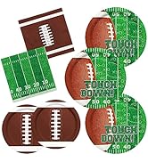 Gatherfun Football Party decorations, Includes football Plates, football Napkins, Cups,and Footba...