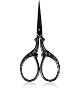 BIHRTC 3.6 Inch Black Scissors Sharp Tip Stainless Steel Scissors Small Sewing Scissors Embroider...