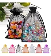ANZNKU 50PCS Black Organza Bags, Gift Bags Small Size, Sheer Organza Bags 5x7 Inch, Jewelry Bags ...