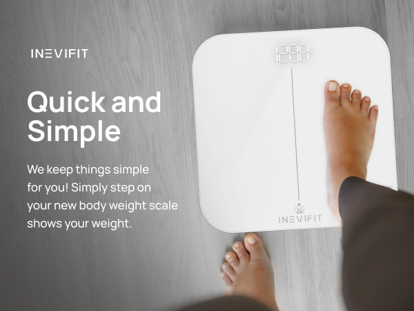 I-BS005 - INEVIFIT - Best Digital Bathroom Scale - Premium A+ - Mobile