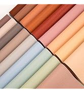 18 Pieces Faux Leather Sheets, 8×12 inches Morandi Soft Leather Fabric Colourful Sheets Suitable ...