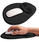 Basibutok Palm-Rest and Wrist-Hugging Mouse Pad Wrist Rest, Ergonomic Wrist Support with Curve Fi...