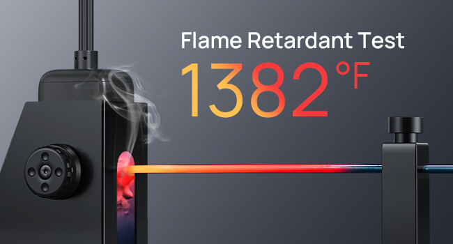 black indoor extension cord