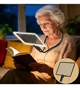 Magnifying Glass with Light for Reading, Rechargeable 5X Full Page 9.25" x 6.5" Book Magnifer Nec...