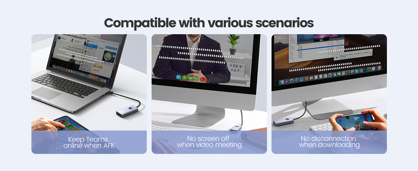 Undetectable mouse jiggler mover