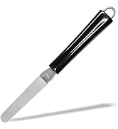 Seki Japan Knife Sharpening Rod, bentable diamond carbon steel kitchen sharpener with black plast...