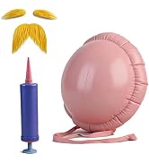 THEIFOXONE 3 Pcs Halloween Yellow Mustache and Eyebrows Fake Beard Set. | With Inflatable Belly F...
