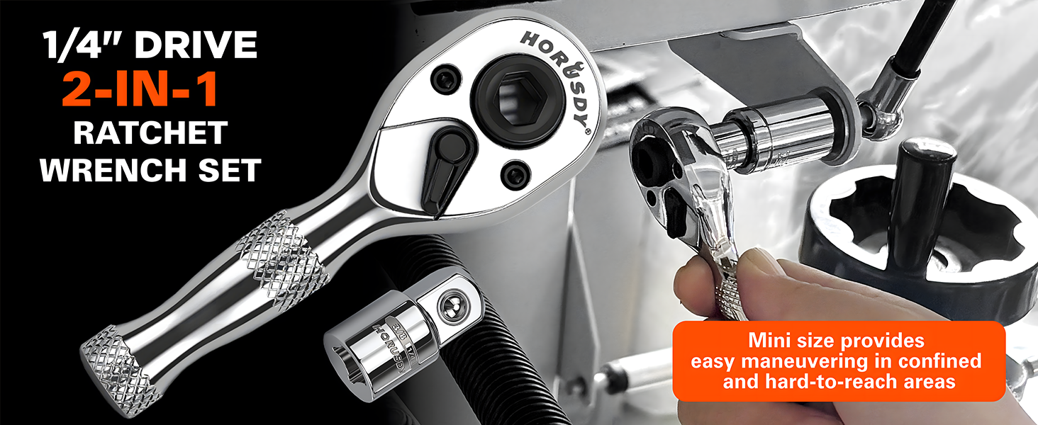1/4-Inch Stubby Ratchet Wrench Set