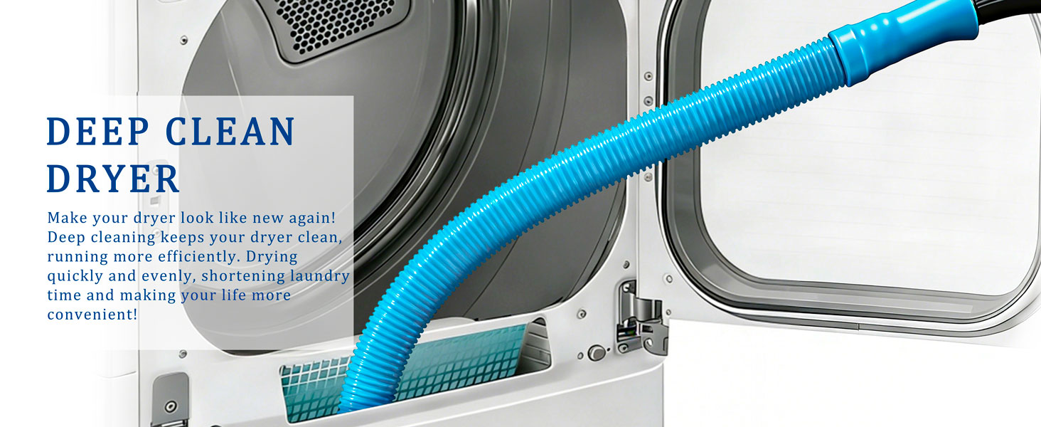 Dryer Vent Cleaner Kit with Dryer Vacuum Hose Attachment