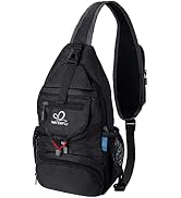 WATERFLY Packable Small Crossbody Sling Backpack Shoulder Chest Bag Daypack for Hiking Traveling
