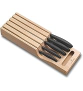 Victorinox Swiss Classic Block Sets, 6-Piece Set with in-Drawer Knife Holder Black