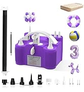 Kusamue Electric Balloon Pump 4-in-1 Air Pump Portable Electric Balloon Blower Machine Dual Nozzl...