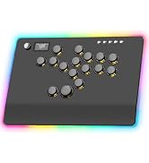 GuileKeys Leverless Controller Arcade Stick GF-16, Aluminium Alloy All-Button Arcade Controller f...