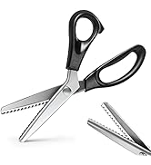 Pinking Shears for Fabric Cutting, Zig Zag Scissors, Scrapbook Scissors Decorative Edge for Adult...