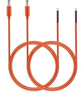 Tonton 16AWG DC5521 Power Pigtails Cable, 1M 3.3FT, Pure Copper, Orange, 5.5MM x 2.1MM Male Plug ...