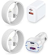 iPhone Fast Charger Kit for iPhone 14/13/12/11 Pro Max, X/XR/XS/SE, 8/7 Plus, 6/6s/5c, Quick Char...