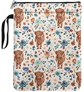Highland Cow Book Sleeve for Book Lovers with Zipper & Handle, Vintage Design for Women Who Love ...