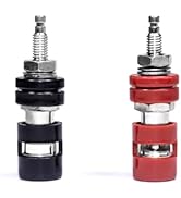 BOCEUC Binding Post with Spring Loaded Cap Double Waterproof Ring, Binding Post Terminal for Ampl...