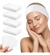 Disposable Headbands for Spa & Facials – 48pcs White Disposable Spa Headbands for Women, Professi...