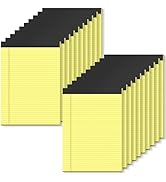 Yellow Legal Pads 8.5 x 11 Narrow Ruled Note Pads - 20 Pack Yellow Notepad 8 1/2 x 11 Paper Table...